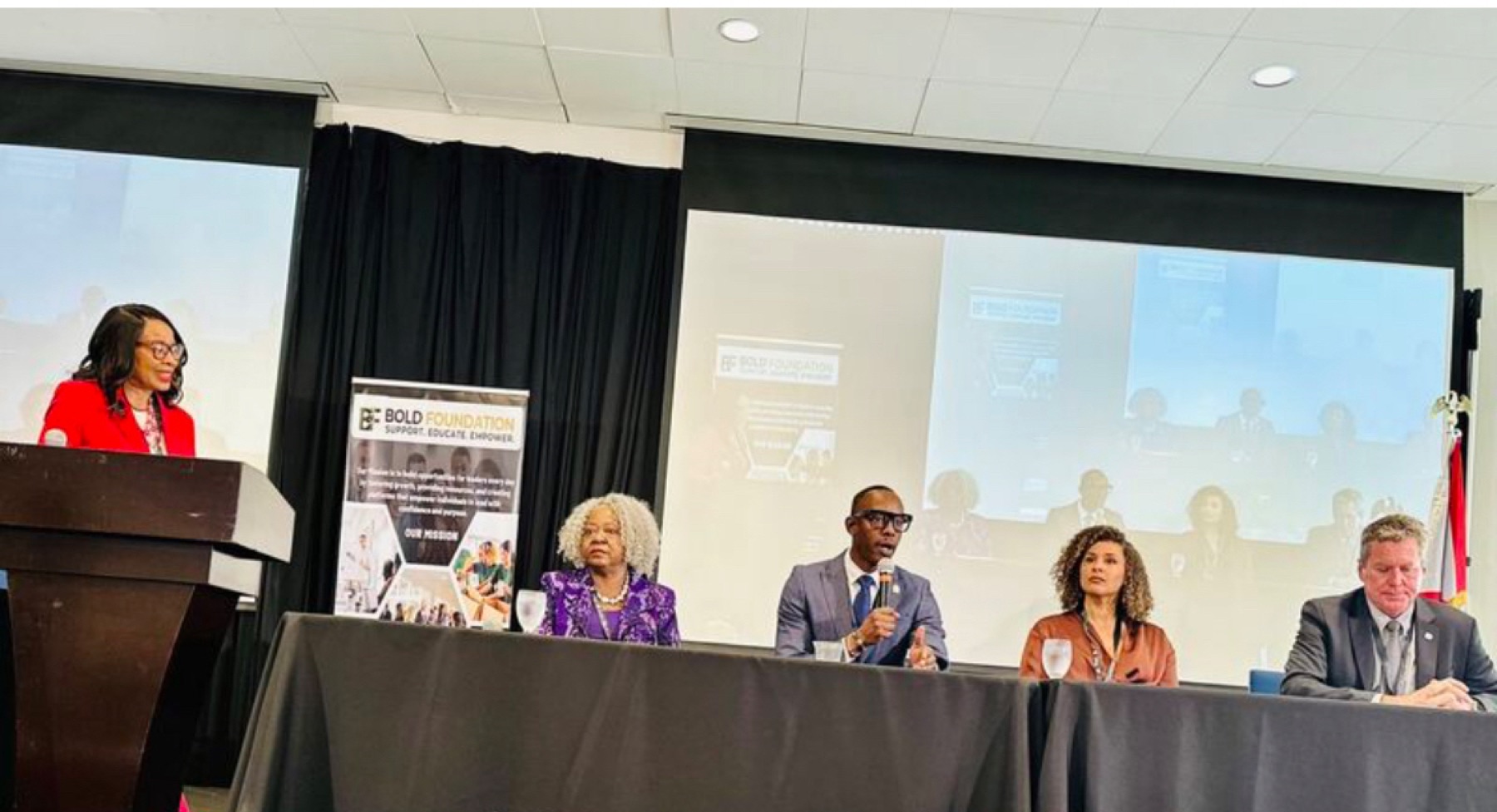 Dr. TL Coleman on a leadership panel